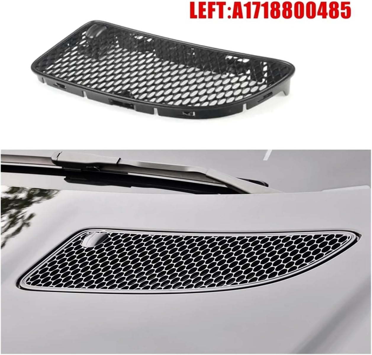 Hood Air Vent Grille Cover Set Left 1718800385 & Right 1718800485 Compatible with MERCEDES BENZ SLK-CLASS W171