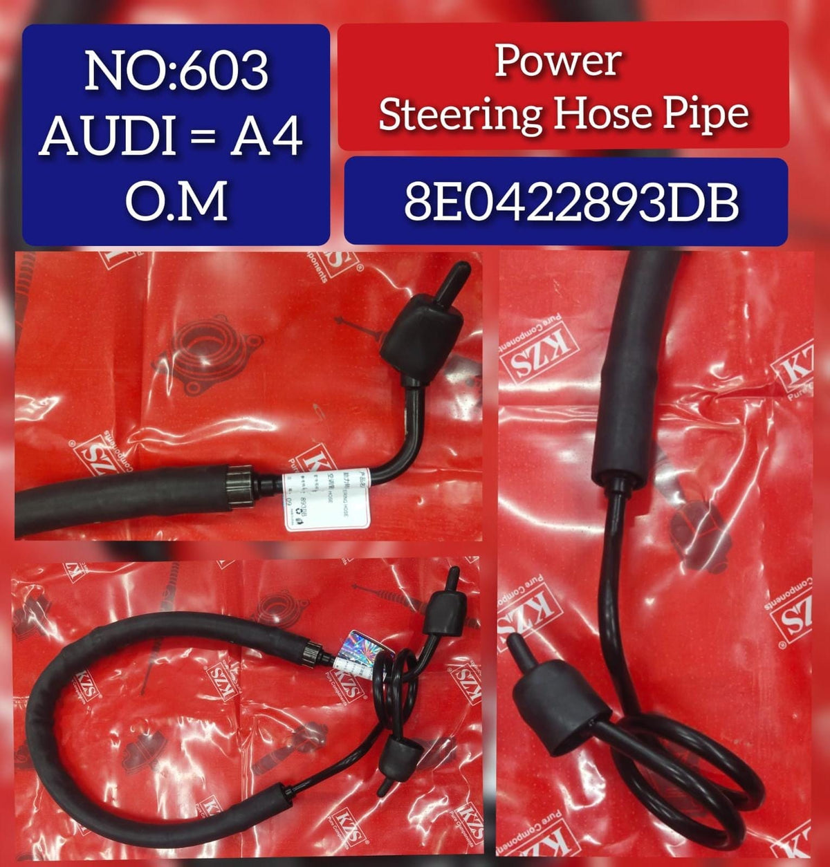 Power Steering Hose Pipe 8E0422893DB  Compatible with AUDI A4 O.M Tag-H-603