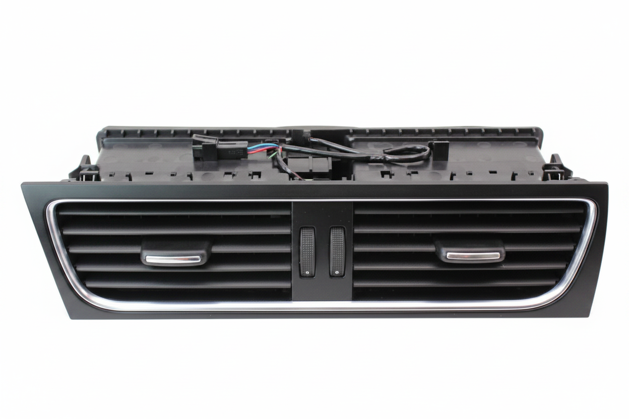 Black Ac Vent Grille Assembly Center &  Right & Left Compatible With Audi A4