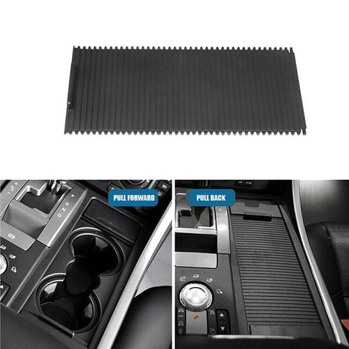 Black Central Console Drink Water Cup Holder Cover Shutter Roller Trim FHM500032-1 Compatible With  Land Rover L320 2005-2009