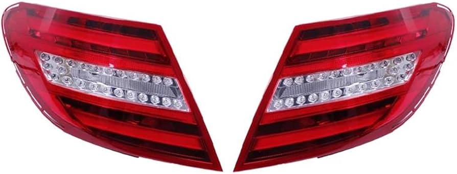 Tail Light Rear Lamp Compatible With MERCEDES-BENZ C-CLASS (W204) (2011-2014) Tail Light Rear Lamp Left 2049060203 & Right 2049060503 Tag-TLM-101