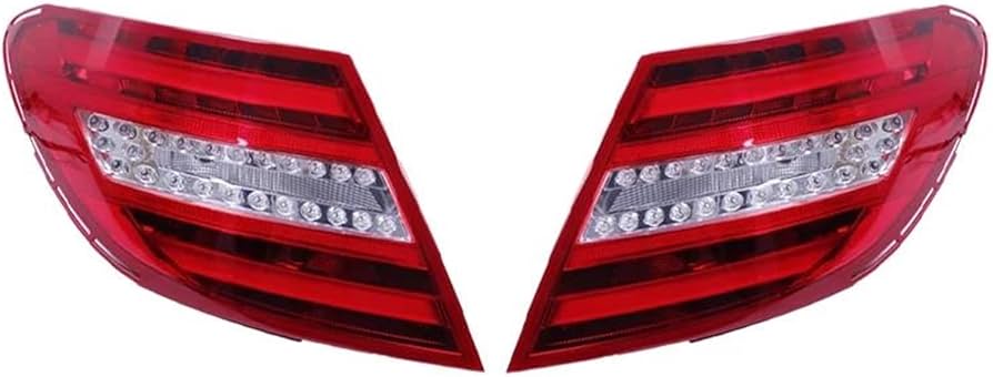 Tail Light Rear Lamp Compatible With MERCEDES-BENZ C-CLASS (W204) (2011-2014) Tail Light Rear Lamp Left 2049060203 A2049060203 2048205464 A2048205464 & Right 2049060503 A2049060503 2048202764 A2048202764Tag-TLM-101