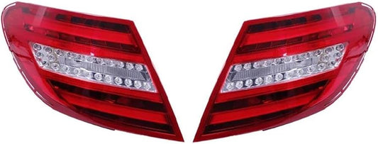 Tail Light Rear Lamp Compatible With MERCEDES-BENZ C-CLASS (W204) (2011-2014) Tail Light Rear Lamp Left 2049060203 A2049060203 2048205464 A2048205464 & Right 2049060503 A2049060503 2048202764 A2048202764Tag-TLM-101