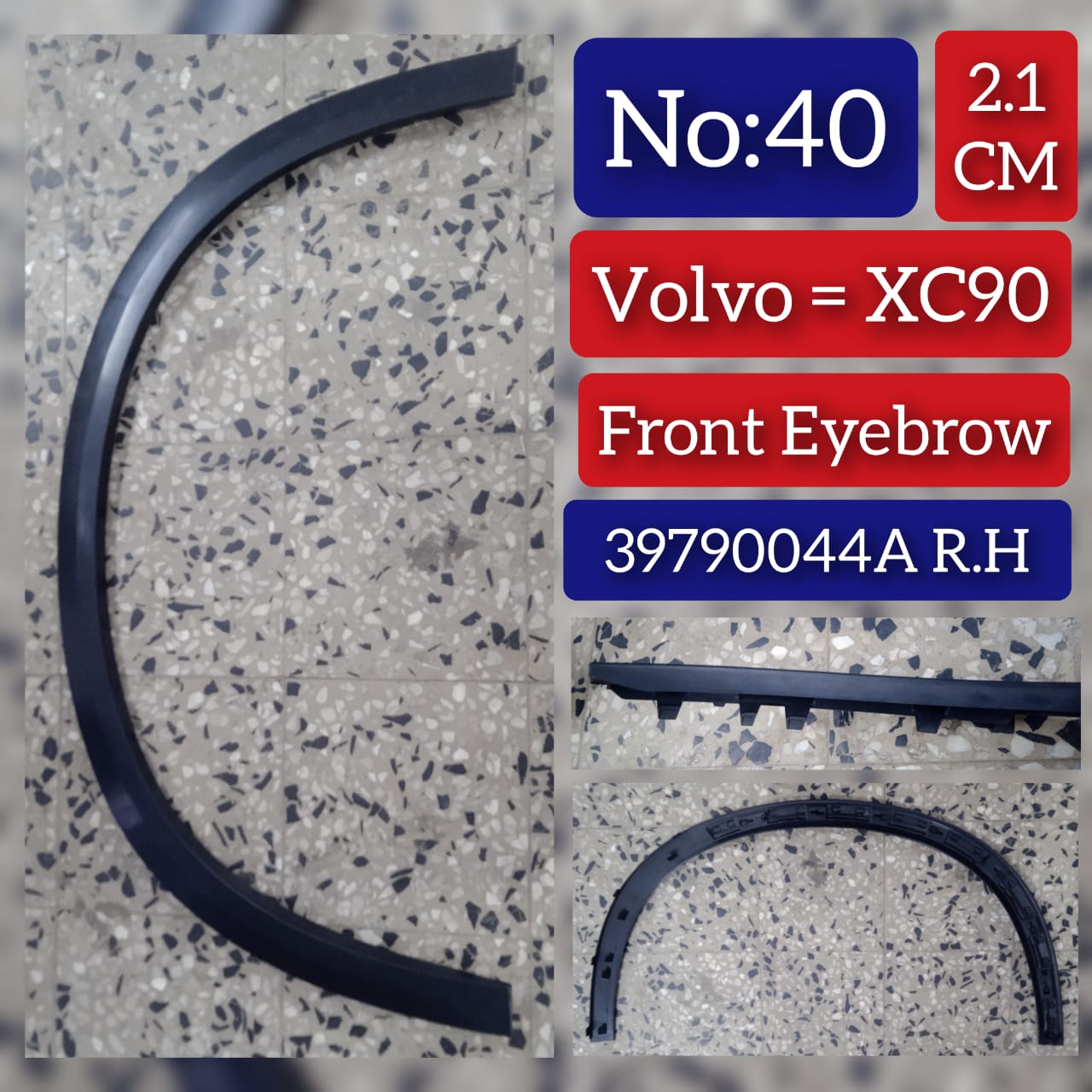 Rear Right Wheel Arch (EYEBROW) 39790044A Compatible With VOLVO XC90 N.M (Small) (T-2) Tag-EY-40 (2016-2024)