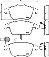 Front Brake Pad  8K0698151F 2470601 P85113 Compatible With AUDI A4 B8 (8K2) | A4 / S4 & A5