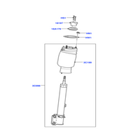 Front Right Air Suspension Shock Absorber Strut LR012859 LR012860 LR032560 LR087081 Compatible With LAND ROVER RANGE ROVER III (L322)