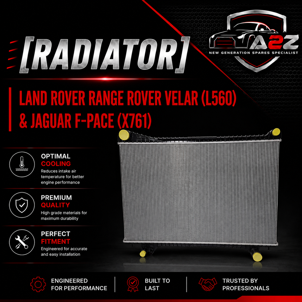 Radiator assy LR092461 & T4A3255 Compatible With LAND ROVER RANGE ROVER VELAR (L560) & JAGUAR F-PACE (X761)