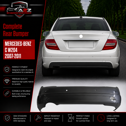 Rear Bumper A2048801340 2048801340 Compatible With MERCEDES-BENZ C W204 2007-2011