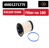 Fuel Filter  E451KP D349 & 4M0127177E & KX494D 4M0127401D 4M0127434E 4M0127434H Compatible With AUDI A6 C7 (4G2, 4GC) | A6 / S6 & A6 C7 Avant (4G5, 4GD) | A6 / S6 & Q7 (4MB, 4MG, 4MQ) & BENTLEY BENTAYGA (4V1) Tag : 180