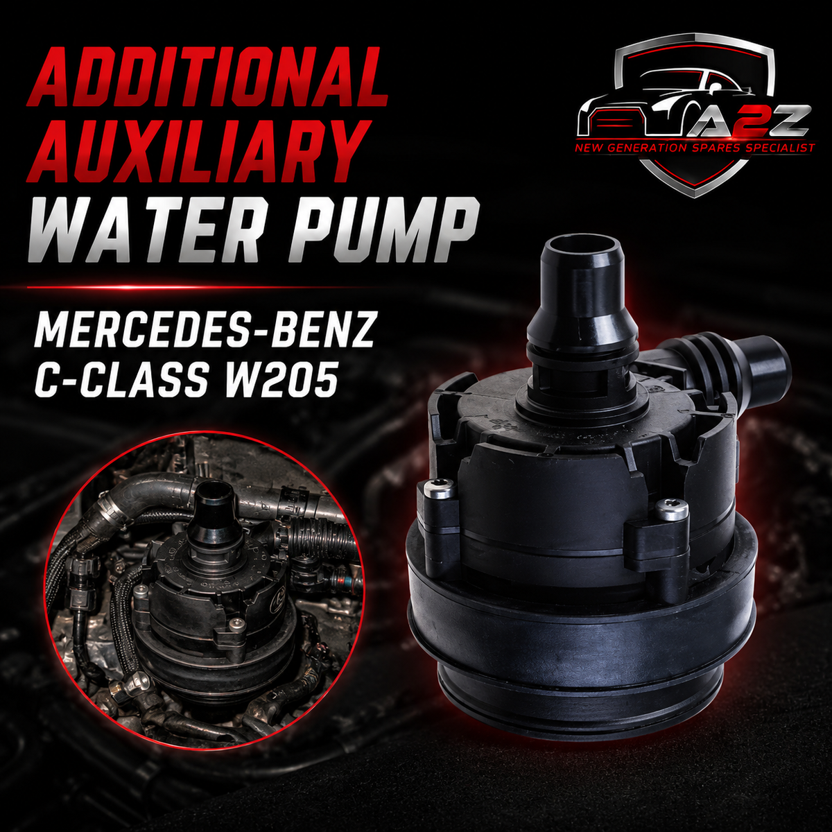 Additional Auxiliary Water Pump 0005004386 0005001486 0005003500 For MERCEDES-BENZ C-CLASS W205 & E-CLASS W213, S-CLASS W223 Tag-A-11