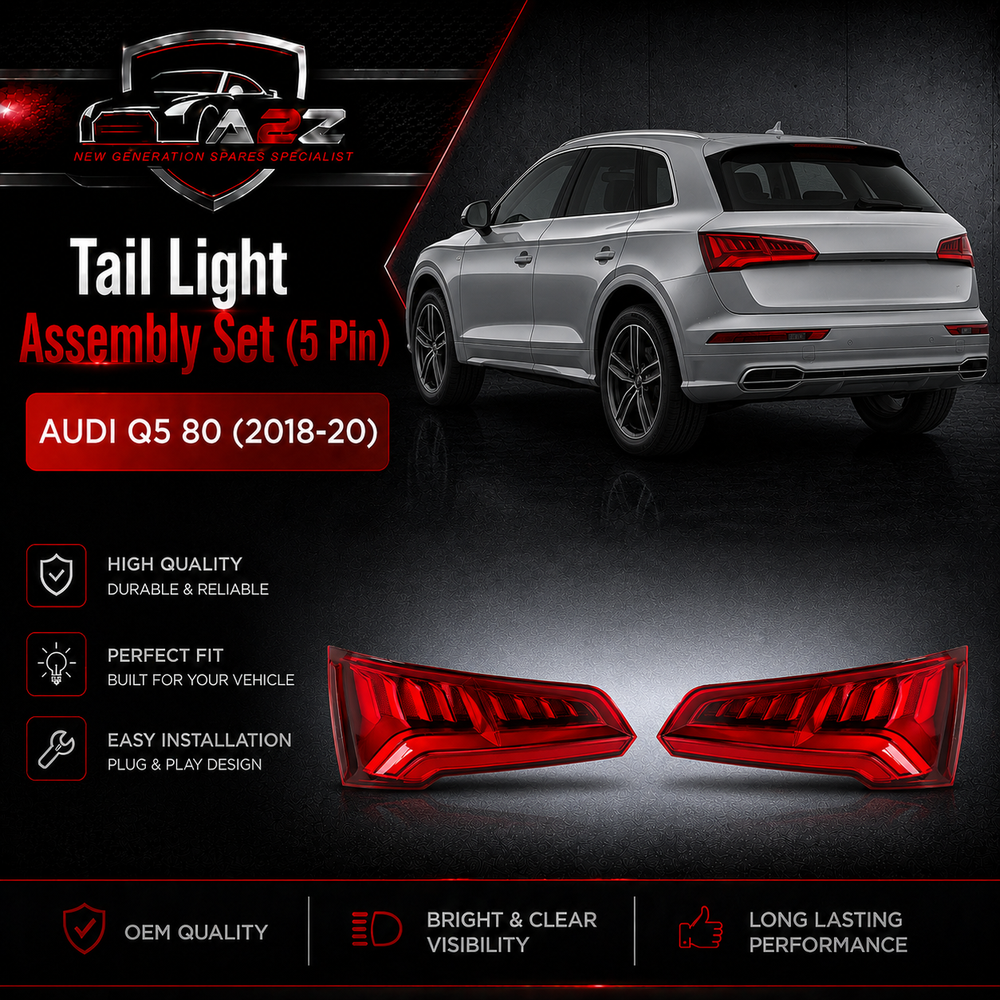 Tail Light Assembly Set (5 Pin) Left 80A945093B & Right 80A945094B Compatible With Audi Q5 80 (2018-20) Tag No.174