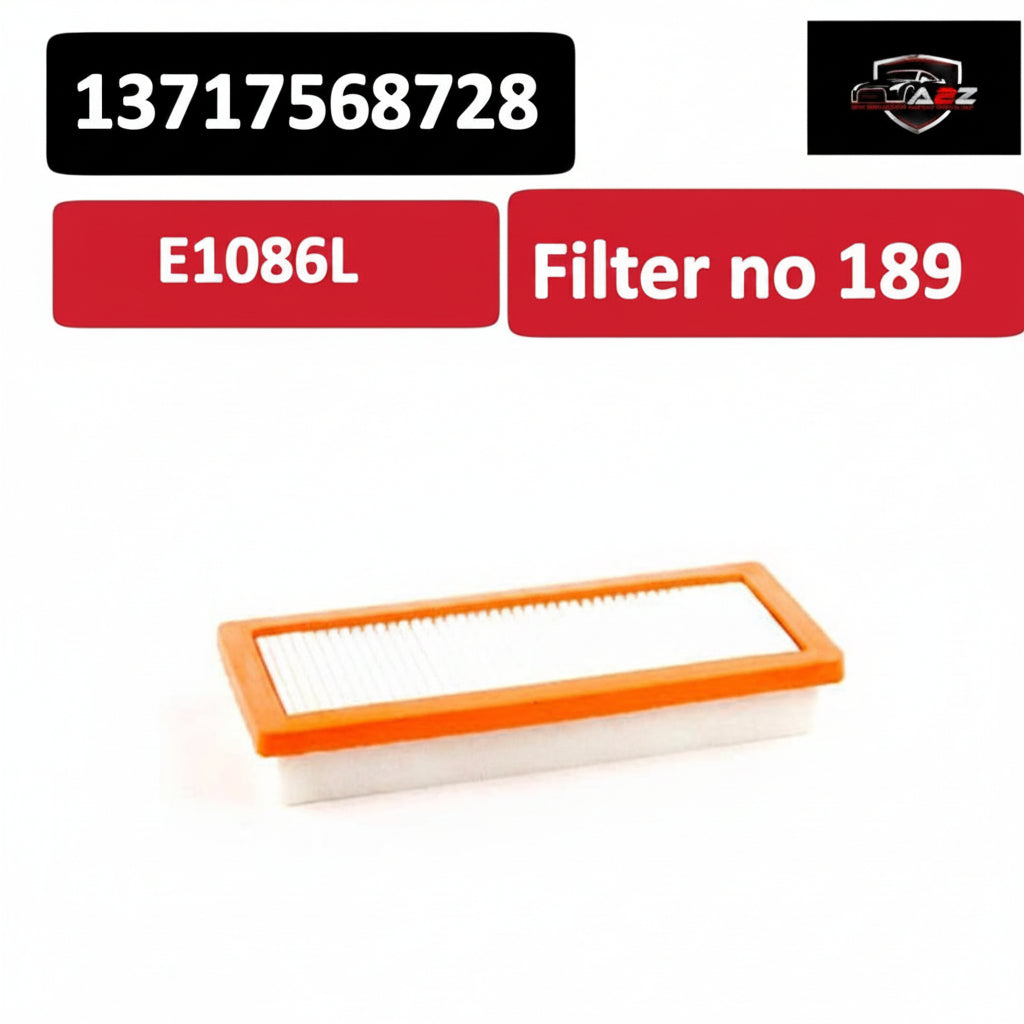 Air Filter E1086L & 13717568728 &  LX2033 Compatible With CITROËN C5 X (ND_, NC_) & MINI MINI (R56) Tag : 189