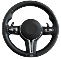 Leather Steering Wheel With Air Bag (Big Hole) Compatible with BMW 5 Series F10