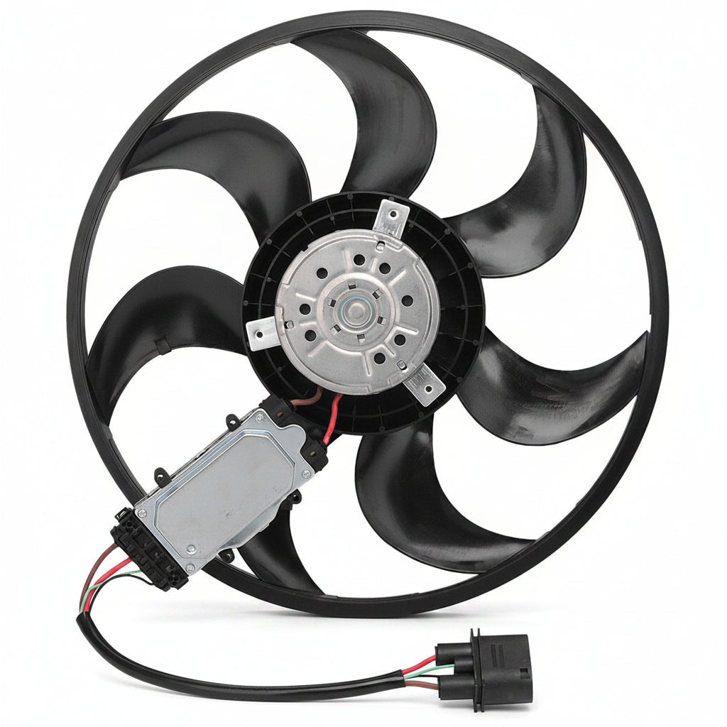 Engine Cooling Fan Motor Fan Assembly (Big) 7L0959455G Compatible With AUDI Q7 (4LB) & PORSCHE CAYENNE (9PA) & VW TOUAREG (7LA, 7L6, 7L7)