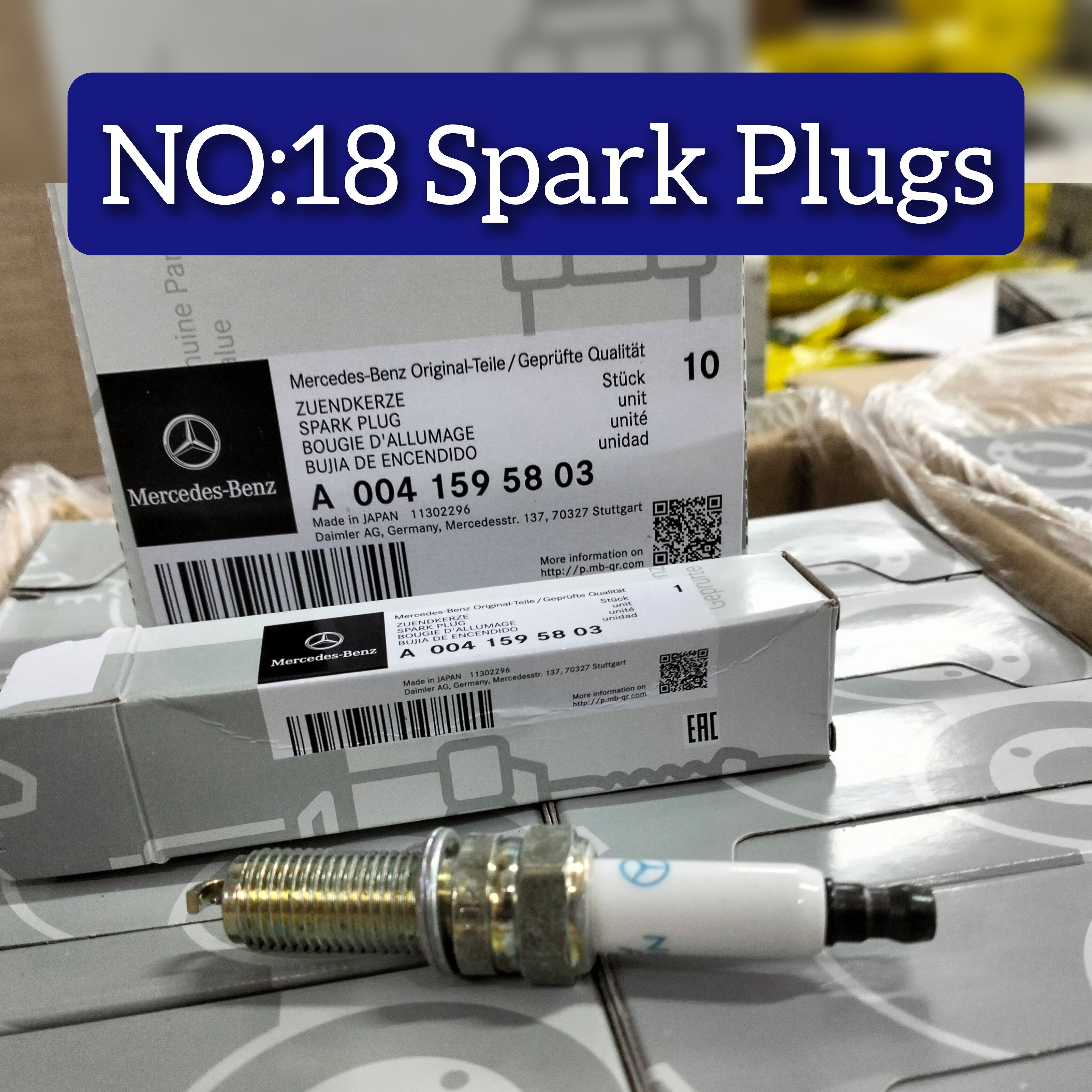 Spark Plug A0041595803 A0041594403 A0041594903 Compatible With  MERCEDES-BENZ C-CLASS (W203) C-CLASS (W204)