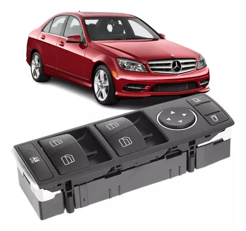 Mercedes-Benz E-CLASS W212 3 Pin Window Black Switch  Compatible with 204/212/207 2128208210 2048700151  2049055302  A2128208210 Tag-SW-06