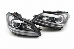 Headlight Headlamp Left A2048204339 & Right A2048204439 (Without Blaster) Compatible With MERCEDES-BENZ C-CLASS (W204) 2011-2014