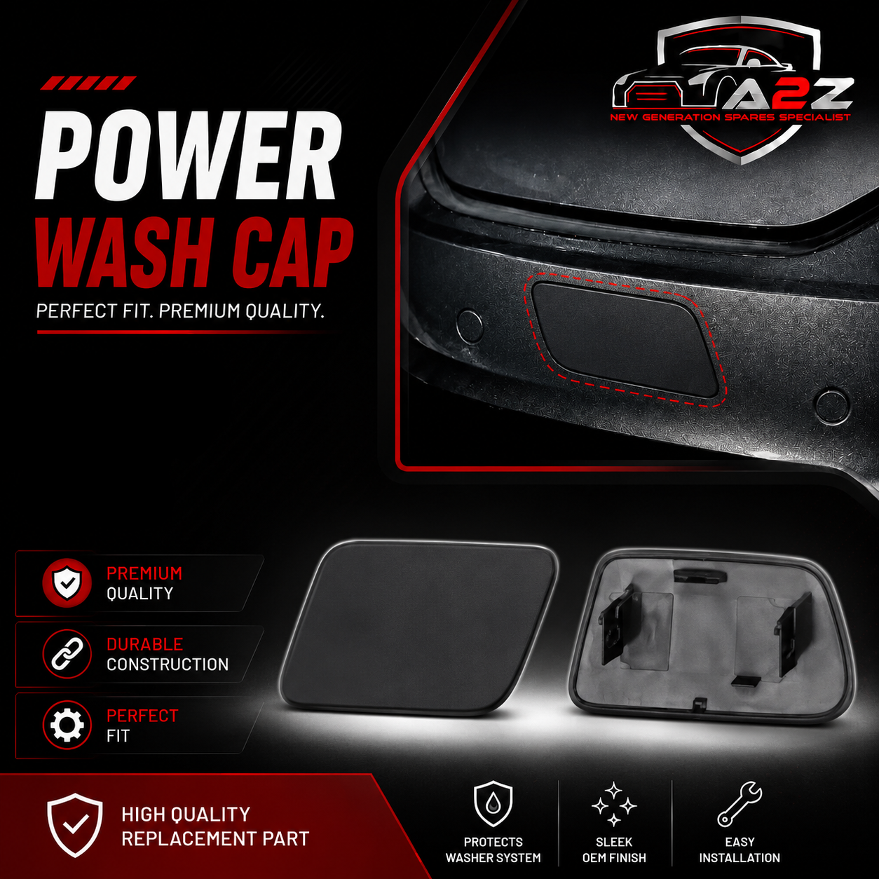 Washer Cap Right 31383231 39839842 Left 31383230 39839830 Compatible With VOLVO - S90 (2017-2020) Tag No.636