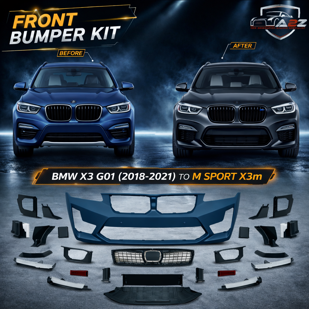 A To Z Compatible With BMW X3 G01 (2018-2021) Front Bumper Upgrade Convert To M Sport X3m Body Kit Grill G01/08-017 Gc CC-9326 (Shipping Cost Not Included In Price)
