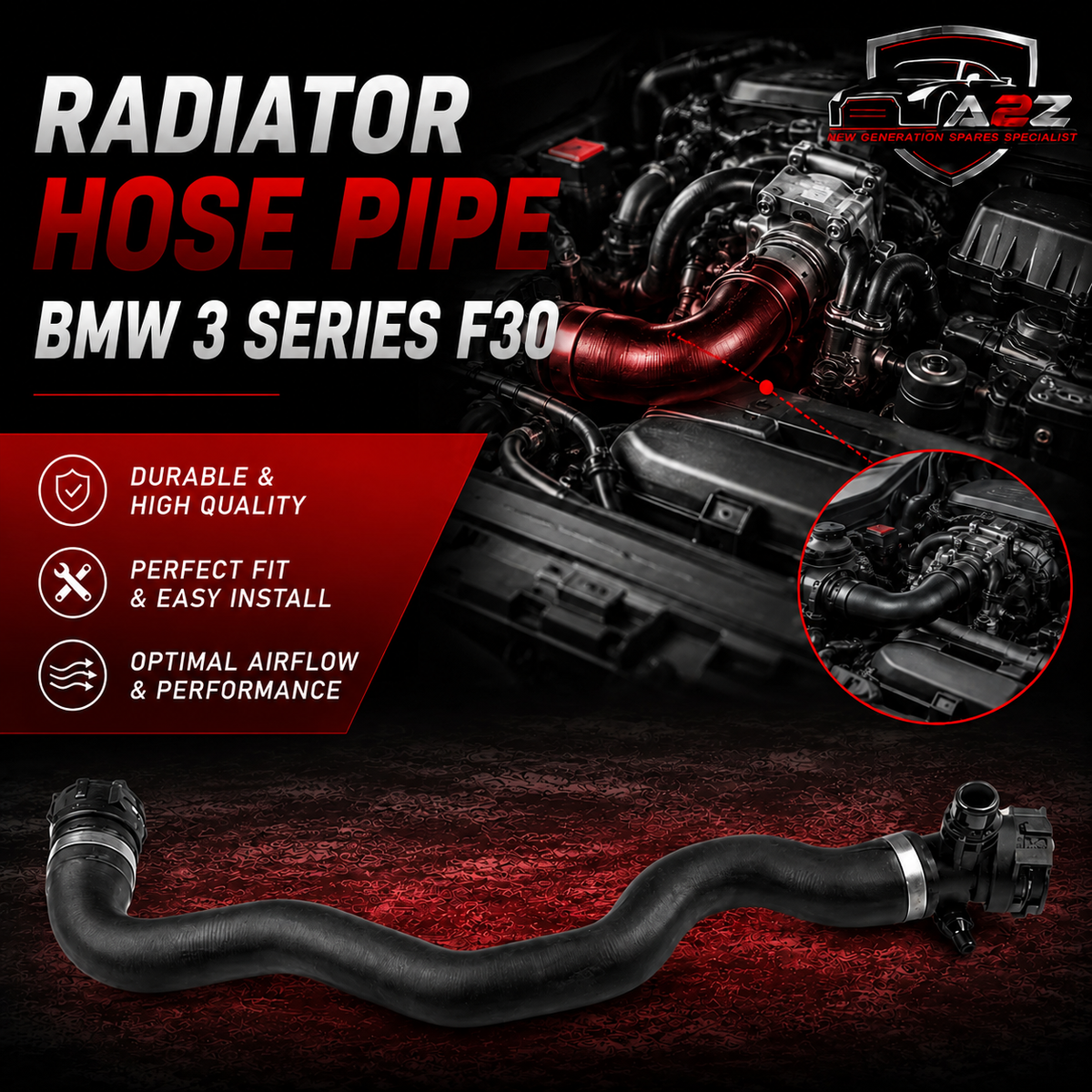 Radiator Hose Pipe 17127811127 For BMW 3 Series F30 Tag-H-110