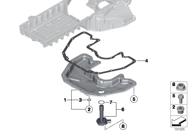 Lower Oil  Pan 11130148458 11137509724 11137574532 Compatible With BMW 7  Series E65, E66, E67 Tag-OP-03