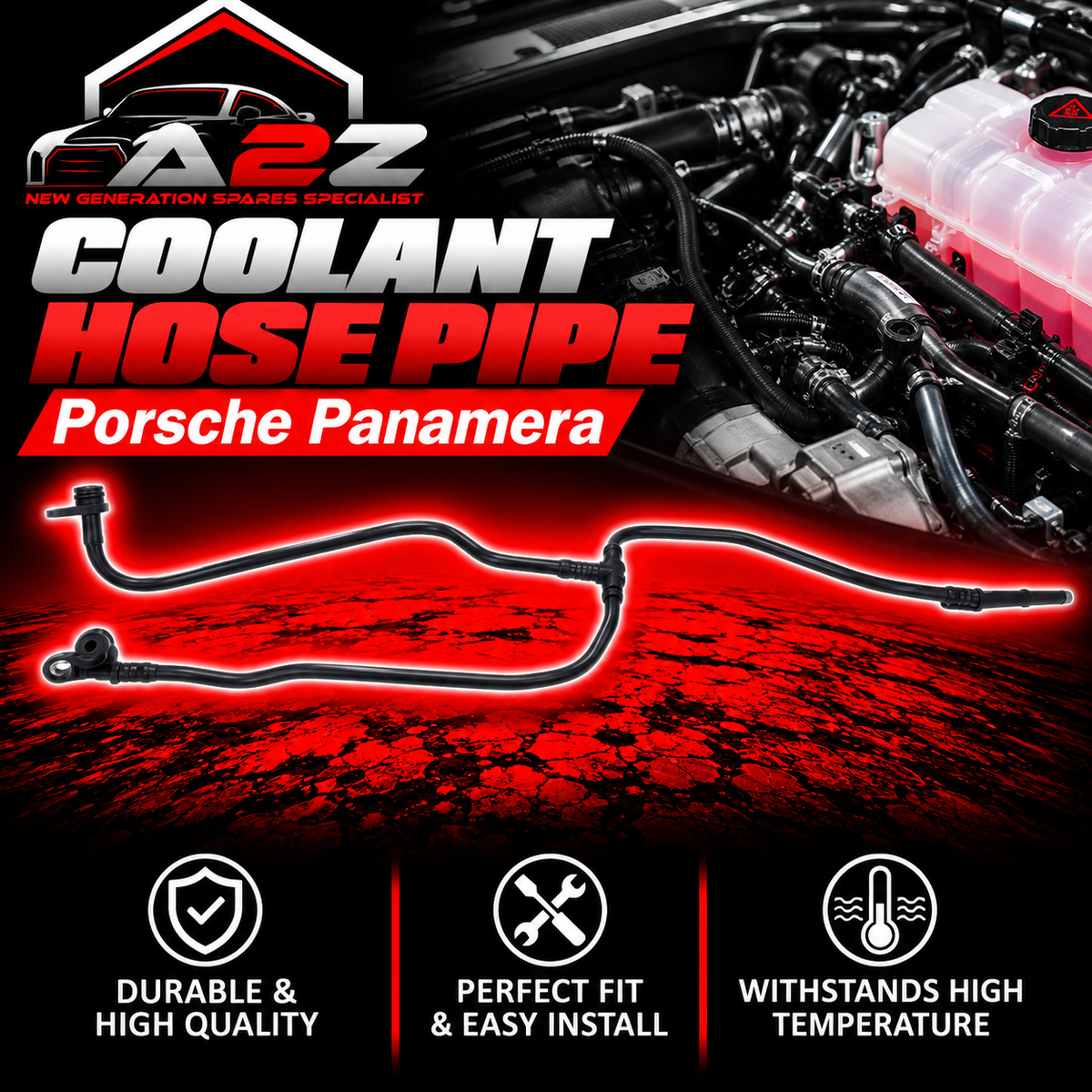 Coolant Hose Pipe 94810602622 Compatible With Porsche Panamera Tag No.695