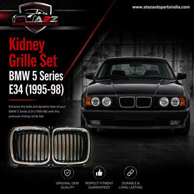Kidney Grille Set Left 51131944137 & Right 51131944138 Compatible With BMW 5 Series E34 (1995-98)
