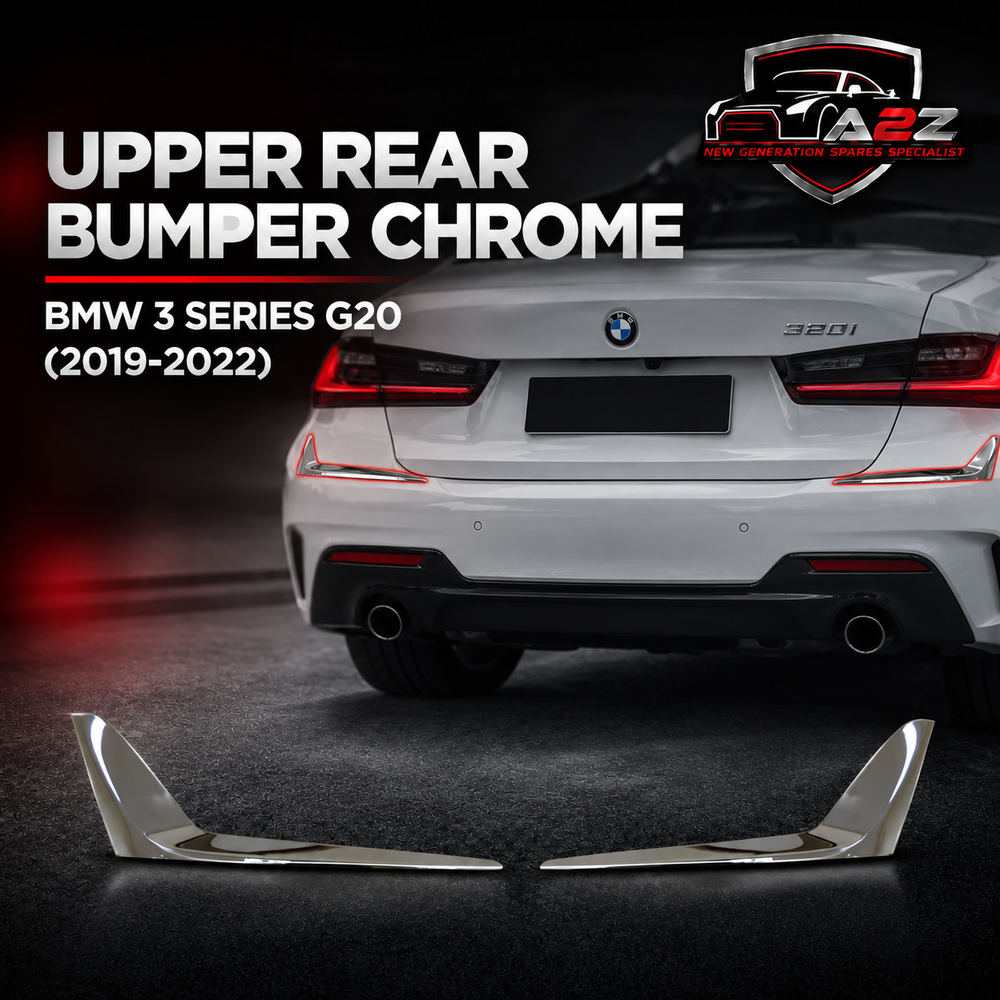 Upper Rear Bumper Chrome Left 51127488349 & Right 51127488350 Compatible With BMW 3 SERIES (G20) (2019-2022) Tag No.100