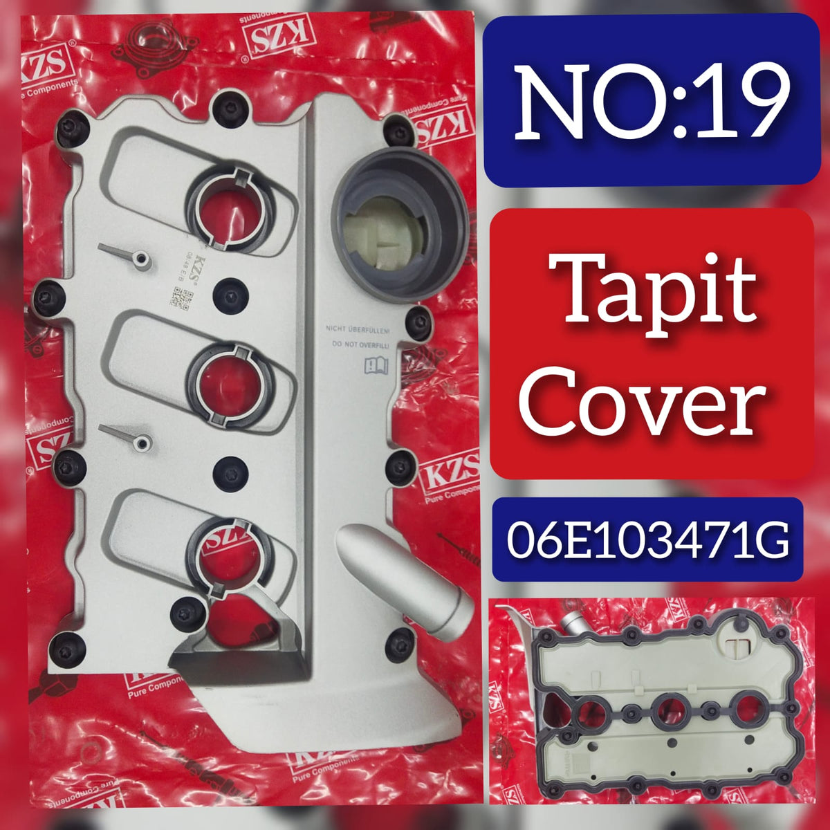 Tappet Cover (Cylinder Head Valve Cover) 06E103471G For AUDI A4 A6 Tag-T-19