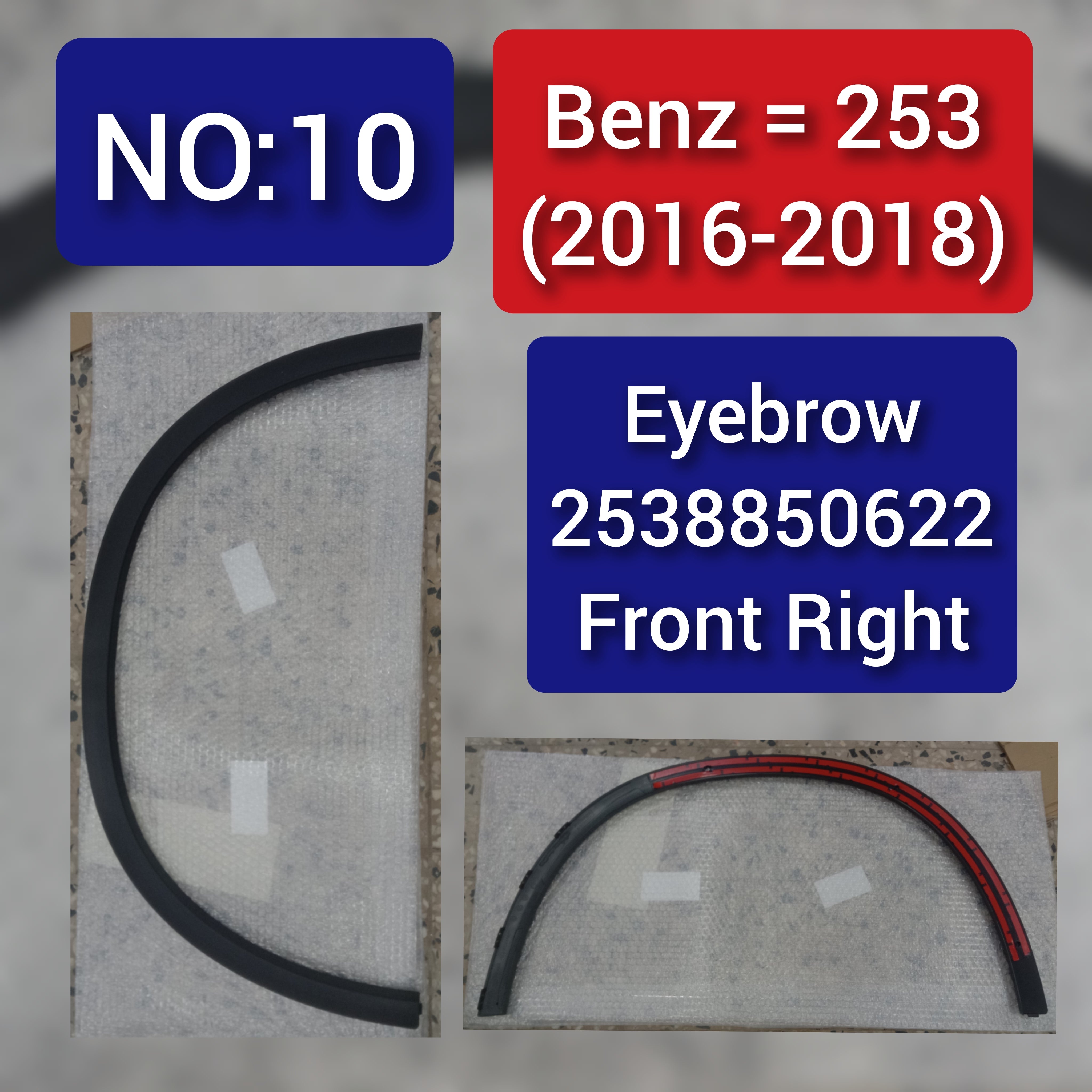 Front Right Wheel Arch (EYEBROW) 2538850622 Compatible With MERCEDES BENZ GLC X253 2016-2018 Tag-EY-10