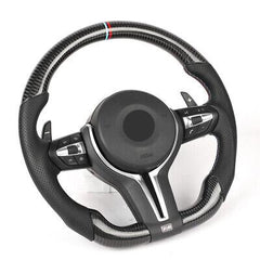 BMW F10 Carbon Fiber Steering Wheel combining lightweight design and sporty elegance for an enhanced driving experience.