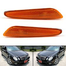 Front Bumper Turn Signal Indicator Light Left 2118200121 & Right 2118200221 Compatible with Mercedes Benz E-CLASS W211 2003-2005 Tag-FBL-15