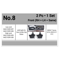 Front  Air Conditioner Back Ac Vent Grille Outlet Tab Clip Slider Repair Kit 64229299497 64229299499 Compatible With BMW 7 Series G11 G12 (Set Of 2)