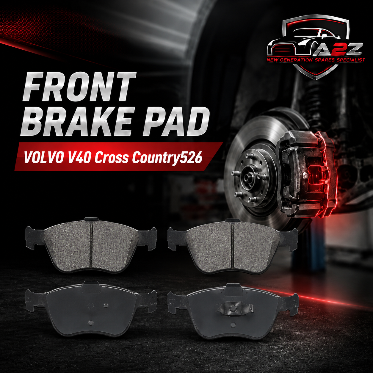 Front Brake Pad 30715023 2372301 P24061 Compatible With VOLVO V40 Cross Country526