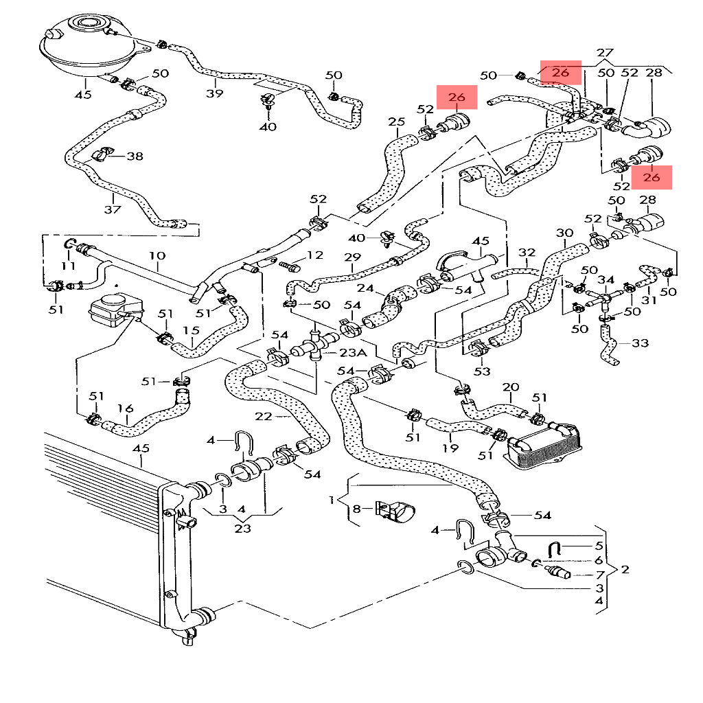 Heater Hose Connector 3B0122291B Compatible With AUDI Q3 Tag No.57