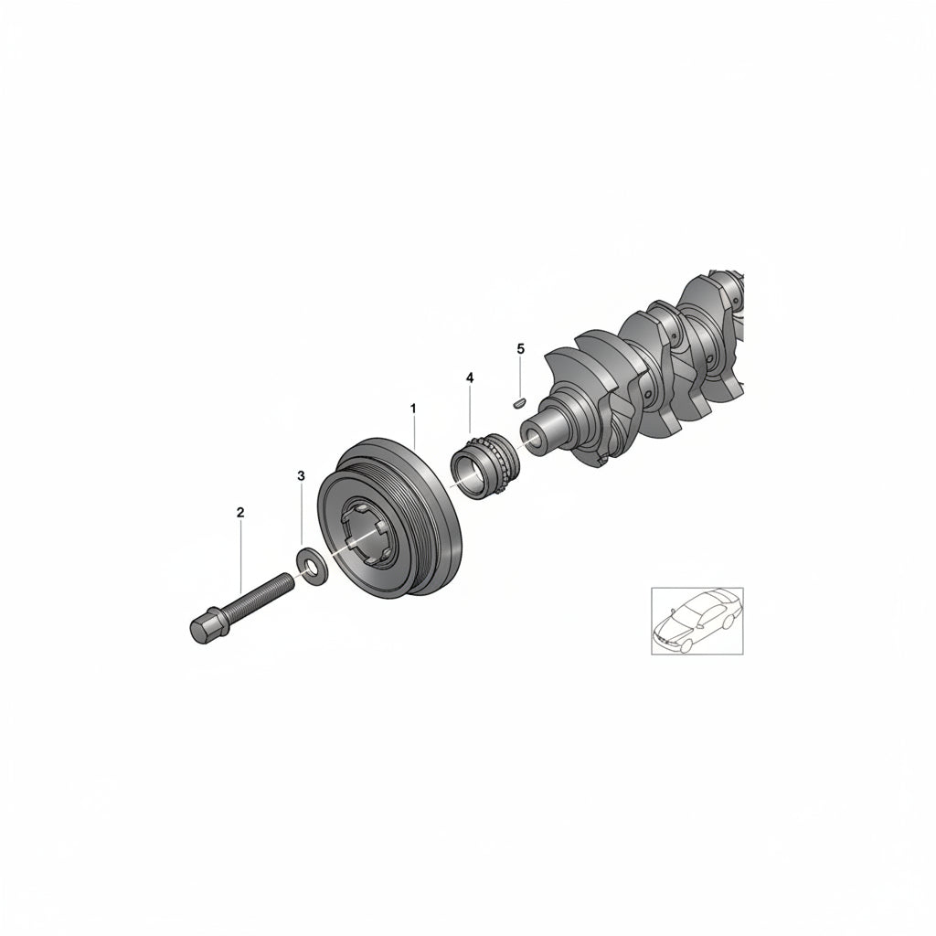 Crankshaft Pulley 11237805696 11237787304 11237790921 11237793882 11237801977 Compatible With BMW 3 Series E90 & 5 Series E60 (Petrol) Tag-CP-15