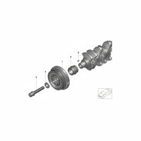 Crankshaft Pulley 11237805696 11237787304 11237790921 11237793882 11237801977 Compatible With BMW 3 Series E90 & 5 Series E60 (Petrol) Tag-CP-15
