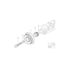 Crankshaft Pulley 11237805696 Compatible With BMW 3 Series E90 & 5 Series E60 (Petrol) Tag-CP-15