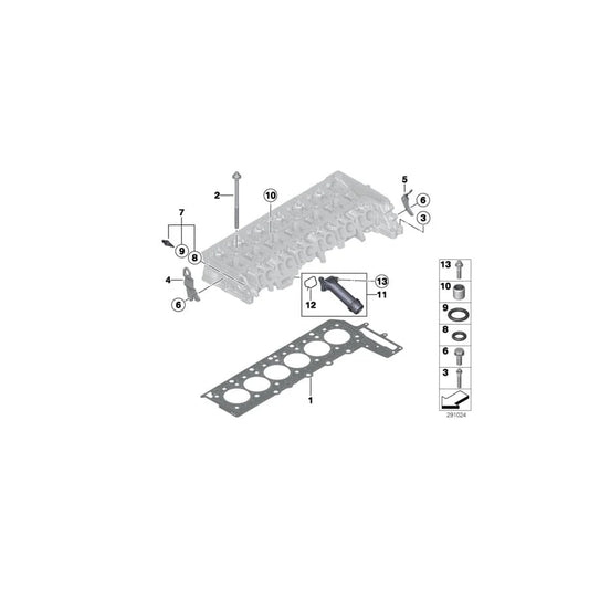 Engine Cylinder Head Gasket 713.183 11128506603 Compatible With BMW 5-SERIES (F10) 6-SERIES Coupe (F13) 6-SERIES Gran Coupe (F06) 7-SERIES (F01, F02, F03, F04) X3 (F25) X5 (F15, F85) X6 (F16, F86) Tag No.43