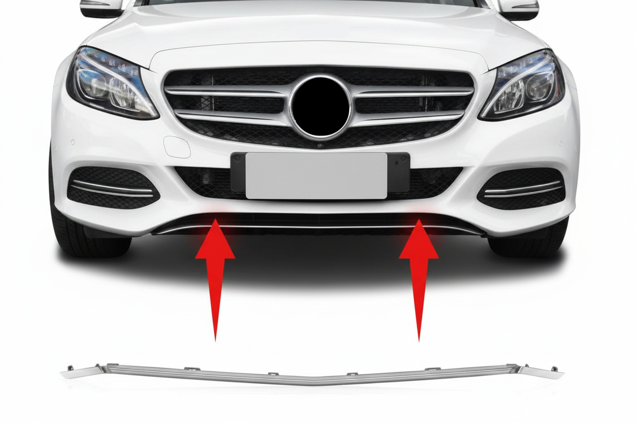Front Bumper Chrome 2058853123 Compatible With MERCEDES-BENZ C-CLASS (W205) (2015-2018) Tag No.104