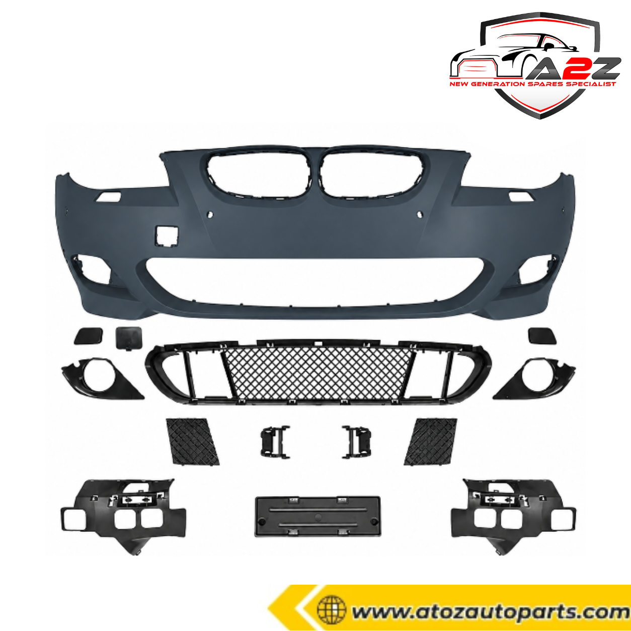 Front Bumper Body Kit Compatible With BMW 5 Series E60 (2004-2010) To M Sport Mt M Tech Upgrade | (Shipping Cost Not Included In Price)