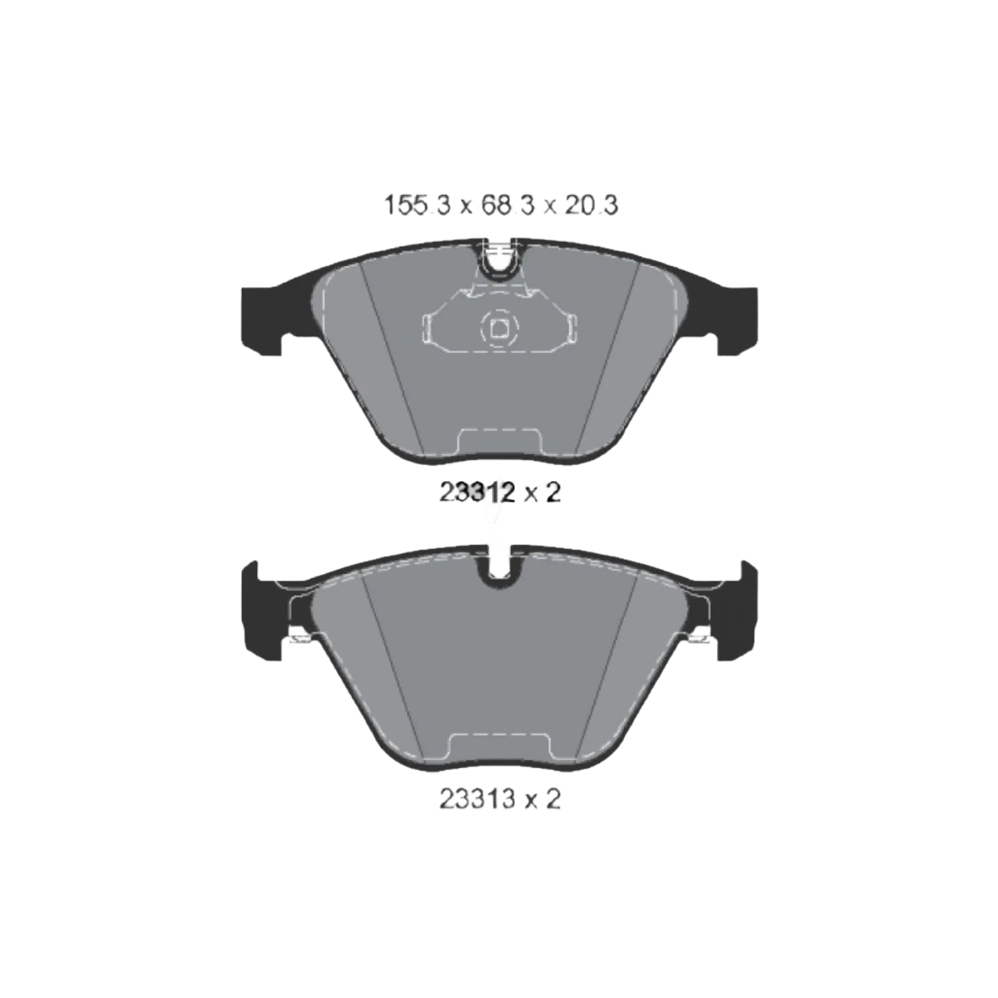 Front Brake Pad 34116764540 34112339270 2331211 P06054 Compatible With BMW 5 Series  E60 & 7 E65 E66 E67