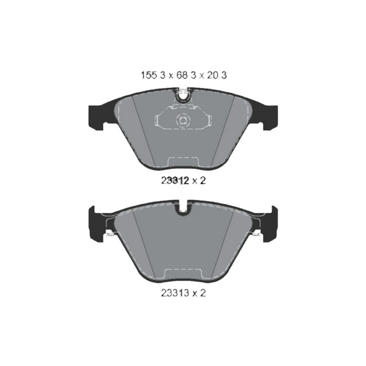 Front Brake Pad 34116764540 34112339270 2331211 P06054 Compatible With BMW 5 Series  E60 & 7 E65 E66 E67