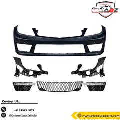 Front Bumper Kit Compatible With Mercedes Benz C Class W204 (2011-2014) Upgrade To AMG C63 (Shipping Cost Not Included In Price)