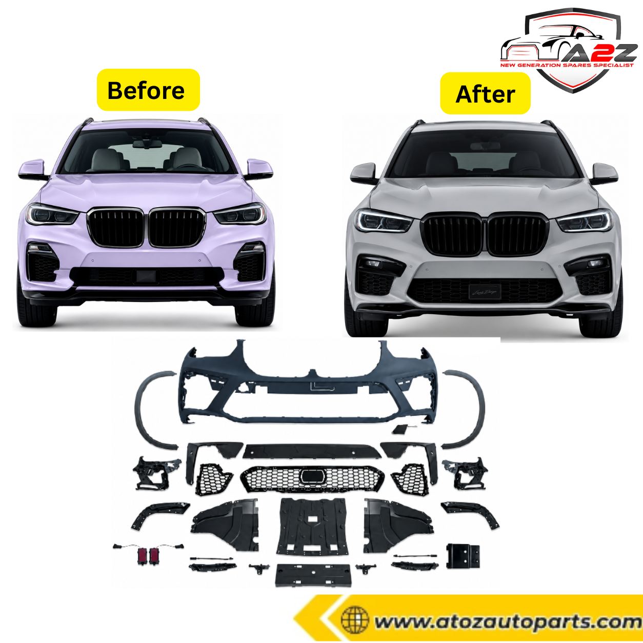 Front Bumper Body Kit Compatibl With BMW X5 G05 (2019-2022) To M Sport Mp M Performance X5m Upgrade | (Shipping Cost Not Included In Price)