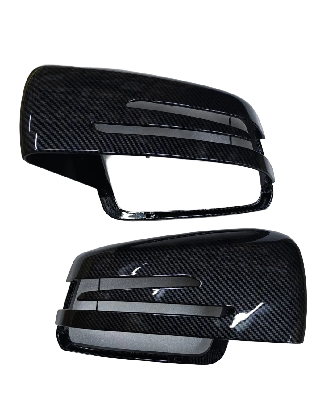 Side Mirror upper cover (Side Mirror cover) Carbon Fiber Left A2128100164 &  Right A2128100264 Compatible With Mercedes Benz C-CLASS W204  & E-CLASS W212 & W221 W117 W176 W246 W156 (2010-2016) TAG-SMC-102