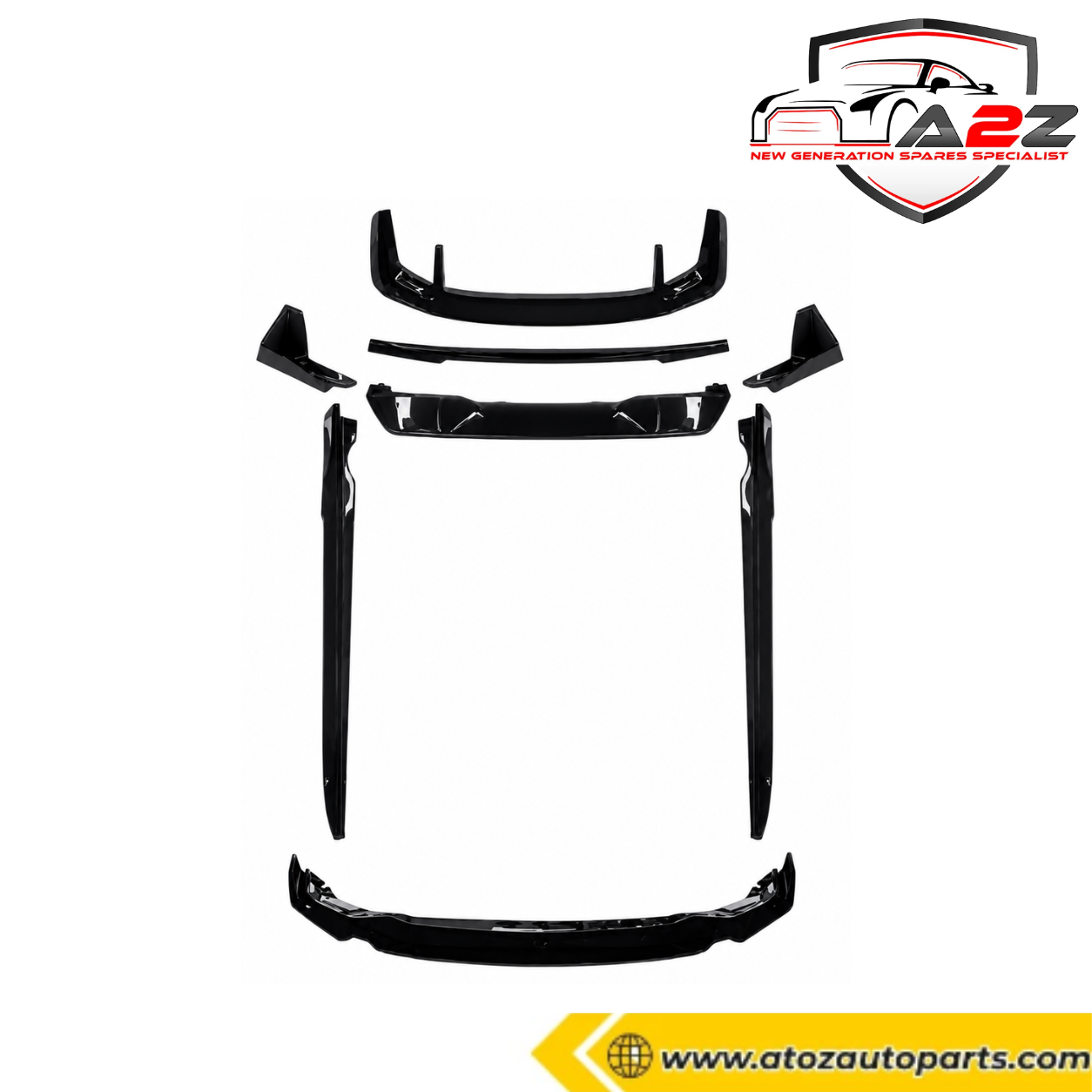 Front Bumper Body Kit Compatible with BMW X7 G07 Lci 2023+ To X5m Aero Black Samurai Style Upgrade | Shipping Cost Not Included