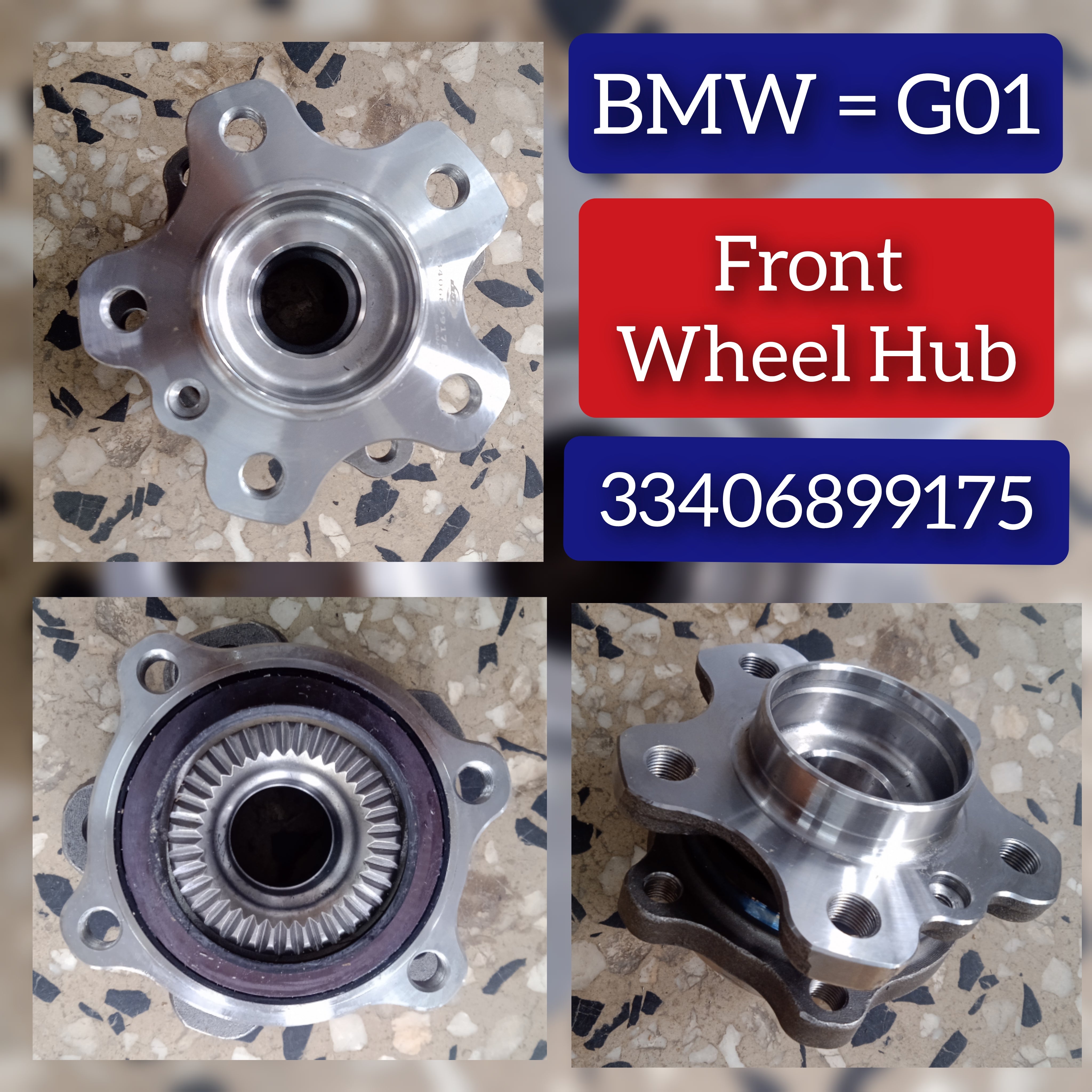 Front Wheel Hub 33406899175 31206879159 33406899174  Compatible With BMW 3  Series G20, G80, G28 & 5  Series G30, F90 & 6 Gran Turismo G32 & 7  Series G11, G12 & 8 Gran Coupe G16, F93 & X3 G01, F97 & X4 G02, F98 & Z4 Roadster G29