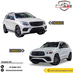 Front Bumper Kit Compatible With Mercedes Benz GLE W166 (2016-2019) Upgrade To Mercedes Benz AMG GLE63 (Shipping Cost Not Included In Price)