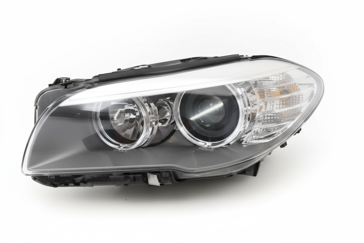Headlight Headlamp Left Headlight Headlamp Left 63117203241 & Right 63117203242 (Without Blaster) Compatible With BMW  5 Series F10 (2011-14) Helogen Tag No.58